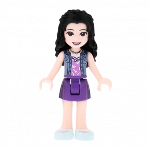 Фигурка Lego Girl Emma Dark Purple Skirt Friends frnd294 Б/У