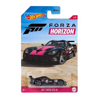 Тематическая Машинка Hot Wheels SRT Viper GTS-R Forza Horizon 1:64 GRP33 Black - Retromagaz