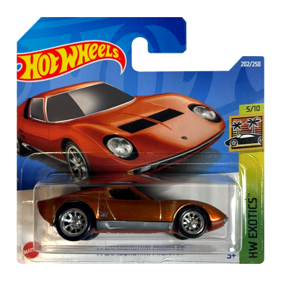 Машинка Базова Hot Wheels `71 Lamborghini Miura SV Super Treasure Hunt STH Exotics 1:64 HCY13 Orange - Retromagaz