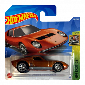 Машинка Базовая Hot Wheels `71 Lamborghini Miura SV Super Treasure Hunt STH Exotics 1:64 HCY13 Orange - Retromagaz