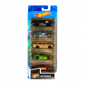 Машинка Базовая Hot Wheels 5шт '68 Corvette / Ford Escort RS / Datsun 510 Wagon  / Dodge Viper / Porsche 934 Nightburnerz 1:64 GTN47 Tan