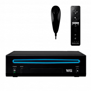 Набор Консоль Nintendo Wii Family Edition Europe 512MB Black Б/У Нормальный + Контроллер RMC Remote Plus Новый + Nunchuk