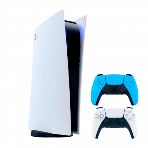 Набор Консоль Sony PlayStation 5 Digital Edition 825GB White Новый + Геймпад Беспроводной DualSense Ice Blue