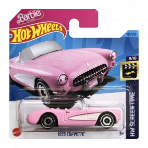 Машинка Базовая Hot Wheels Barbie The Movie 1956 Corvette Screen Time 1:64 HKG52 Pink