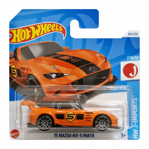 Машинка Базовая Hot Wheels '15 Mazda MX-5 Miata J-Imports 1:64 HTD22 Orange - Retromagaz