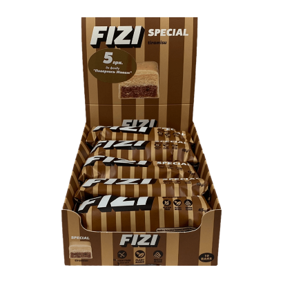 Упаковка Батончиків Fizi Tiramisu Special 45g - Retromagaz