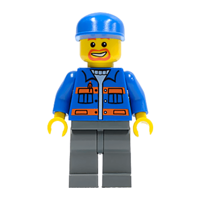 Фигурка Lego Construction 973pb0551 Blue Cap Beard around Mouth City cty0141 Б/У - Retromagaz