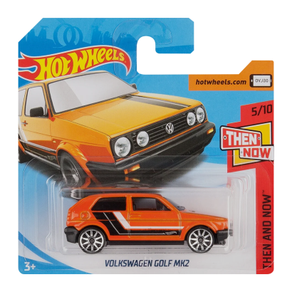 Машинка Базова Hot Wheels Volkswagen Golf MK2 Then and Now 1:64 FJX92 Orange - Retromagaz