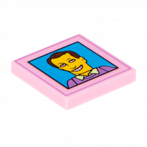 Плитка Lego Декоративна Groove with Simpsons Smiling Male Character Photograph Pattern 2 x 2 3068bpb0925 6109316 Bright Pink Б/У - Retromagaz