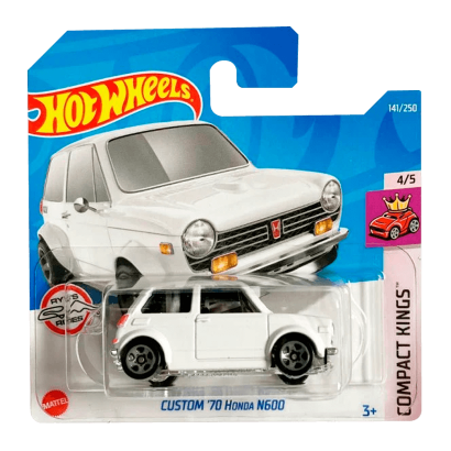 Машинка Базова Hot Wheels Custom '70 Honda N600 Compact Kings 1:64 HCT75 White - Retromagaz