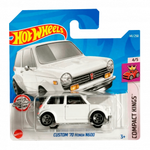 Машинка Базова Hot Wheels Custom '70 Honda N600 Compact Kings 1:64 HCT75 White