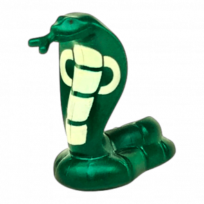 Фигурка Lego Земля Snake Cobra with Tan and Black Pattern Animals 18824pb01 1 6093852 Dark Green Б/У - Retromagaz