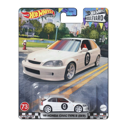 Машинка Premium Hot Wheels '99 Honda Civic Type R (EK9) Boulevard 1:64 GJT68/HKF19 White - Retromagaz