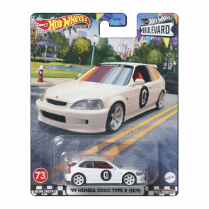 Машинка Premium Hot Wheels '99 Honda Civic Type R (EK9) Boulevard 1:64 GJT68/HKF19 White