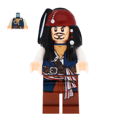 Фігурка Lego Pirates of the Caribbean Captain Jack Sparrow Films poc001 Б/У - Retromagaz