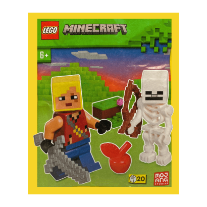 Конструктор Lego Фігурка Hero With Skeleton Paper Bag Minecraft 662409 Новый - Retromagaz