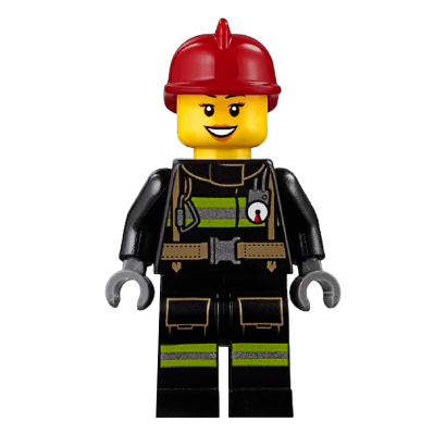 Фигурка Lego Fire 973pb1302 Reflective Stripes with Utility Belt Black Eyebrows City cty0347 Б/У - Retromagaz