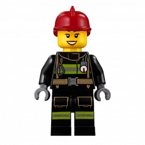 Фігурка Lego Fire 973pb1302 Reflective Stripes with Utility Belt Black Eyebrows City cty0347 Б/У - Retromagaz