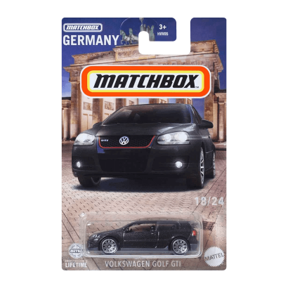 Тематична Машинка Matchbox Volkswagen Golf GTI Germany 1:64 HVV05/HVV34 Black - Retromagaz