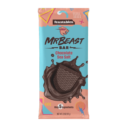 Шоколад Чорний MrBeast Feastables з Морською Сіллю 60g - Retromagaz