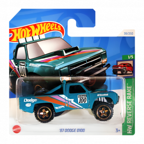 Машинка Базовая Hot Wheels '87 Dodge D100 Reverse Rake 1:64 HTB89 Green