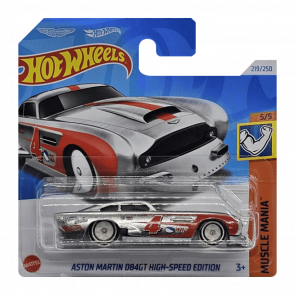 Машинка Базовая Hot Wheels Aston Martin DB4GT High-Speed Edition Zamac Muscle Mania 1:64 HRY86 Silver - Retromagaz