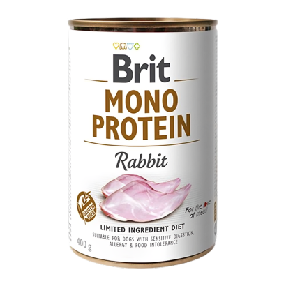 Вологий Корм для Собак Brit Care Mono Protein Кролик 400g - Retromagaz