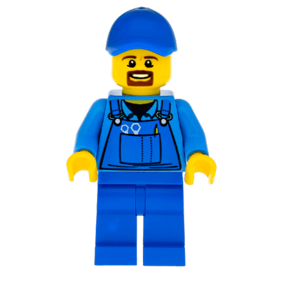 Фигурка Lego People 973pb0410 Overalls with Tools in Pocket Blue City cty0574 Б/У - Retromagaz