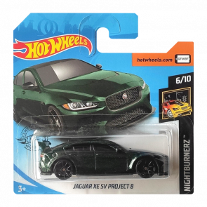 Машинка Базовая Hot Wheels Jaguar XE SV Project 8 Nightburnerz 1:64 GHD14 Green