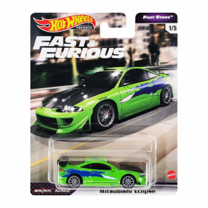 Машинка Premium Hot Wheels '95 Mitsubishi Eclipse Fast & Furious 1:64 GRL73 Green