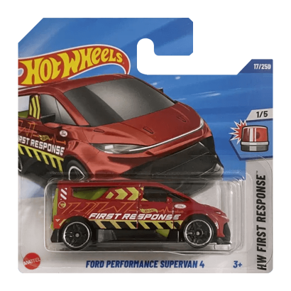 Машинка Базовая Hot Wheels Ford Performance Supervan 4 Treasure Hunts First Response 1:64 JBC20 Red - Retromagaz