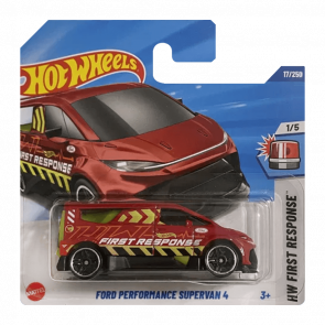 Машинка Базовая Hot Wheels Ford Performance Supervan 4 Treasure Hunts First Response 1:64 JBC20 Red - Retromagaz