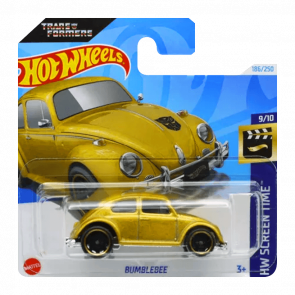 Машинка Базова Hot Wheels Beetle Bumblebee Transformers Screen Time 1:64 HTF09 Gold