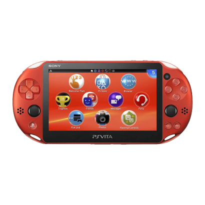 Консоль Sony PlayStation Vita Slim Модифицированная 64GB Metallic Red + 5 Встроенных Игр Б/У - Retromagaz