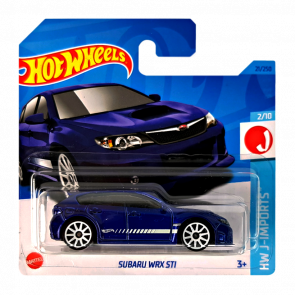 Машинка Базовая Hot Wheels Subaru WRX STI J-Imports 1:64 HKJ10 Dark Blue - Retromagaz