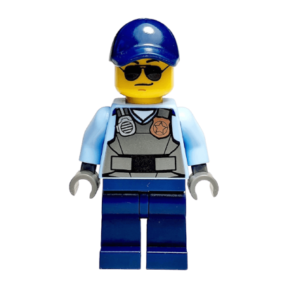 Фигурка Lego Police Officer Gray Vest with Radio and Gold Badge City cty0619 Б/У - Retromagaz