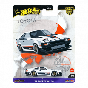 Машинка Premium Hot Wheels '82 Toyota Supra World Tour 1:64 HRV97 White