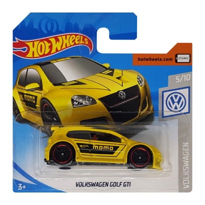 Машинка Базова Hot Wheels Volkswagen Golf GTI MOMO Volkswagen 1:64 FYF75 Yellow - Retromagaz