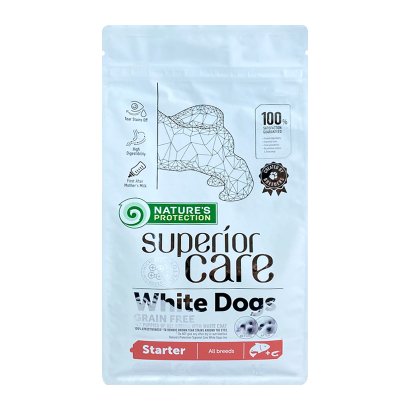 Сухой Корм Nature's Protection для Собак Nature's Protection Superior Care White Dogs Grain Free Starter All Breeds Лосось 1,5kg - Retromagaz