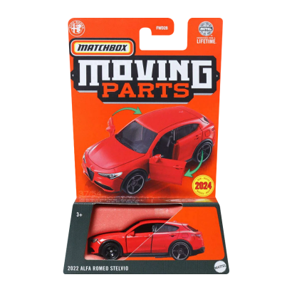 Тематична Машинка Matchbox 2022 Alfa Romeo Stelvio Moving Parts 1:64 FWD28/HVM92 Red - Retromagaz