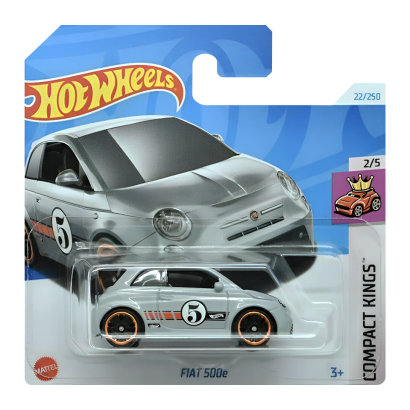 Машинка Базовая Hot Wheels Fiat 500e Compact Kings 1:64 HTC18 Grey - Retromagaz