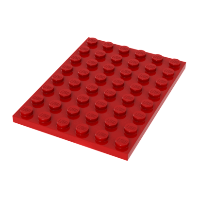 Пластина Lego Звичайна 10шт 6 x 8 3036 303621 Red Б/У - Retromagaz