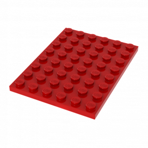 Пластина Lego Звичайна 10шт 6 x 8 3036 303621 Red Б/У - Retromagaz