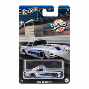 Тематическая Машинка Hot Wheels 1962 Corvette Vintage Racing Club 1:64 HRT81/HRV06 Grey