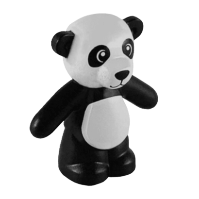 Фигурка Lego Земля Teddy Bear with White Head and Stomach Panda Pattern Animals 98382pb003 1 6057742 6298991 Black Б/У - Retromagaz