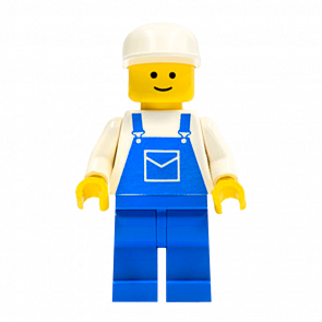 Фигурка Lego People 973pb0201 Overalls Blue with Pocket City ovr011 Б/У - Retromagaz