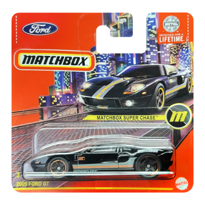 Машинка Велике Місто Matchbox 2005 Ford GT Super Chase Metro 1:64 HXN59 Black - Retromagaz