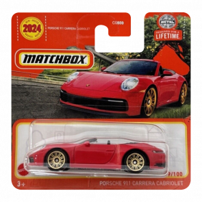 Машинка Велике Місто Matchbox Porsche 911 Carrera Cabriolet Highway 1:64 HVN24 Red - Retromagaz