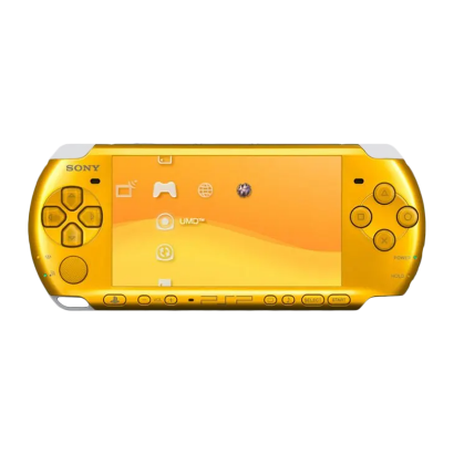 Консоль Sony PlayStation Portable Slim PSP-3ххх Модифікована 32GB Bright Yellow + 5 Вбудованих Ігор Б/У - Retromagaz