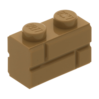 Кубик Lego Модифікована 10шт with Masonry Profile 1 x 2 98283 4646577 Dark Tan Б/У - Retromagaz